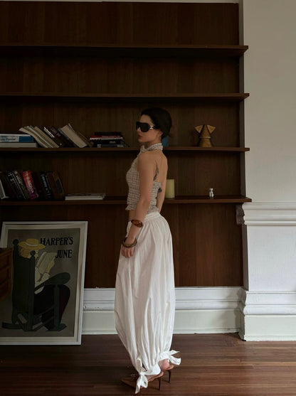ICVIBE Balloon Pants with Knotted Hems