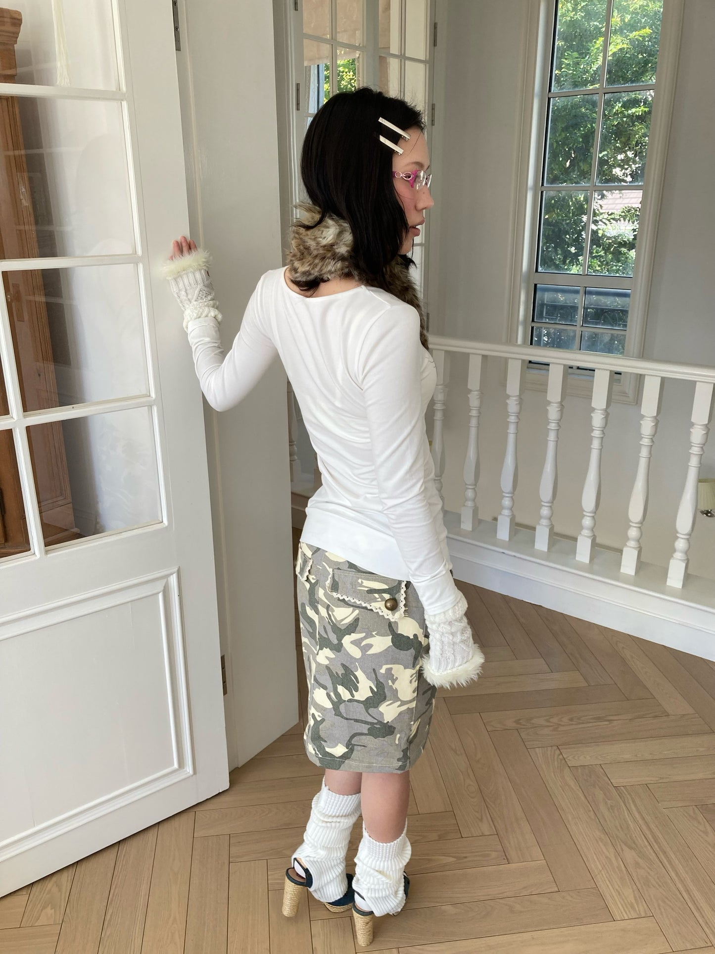 (Pre-Order) WildFLO Camo Midi Skirt