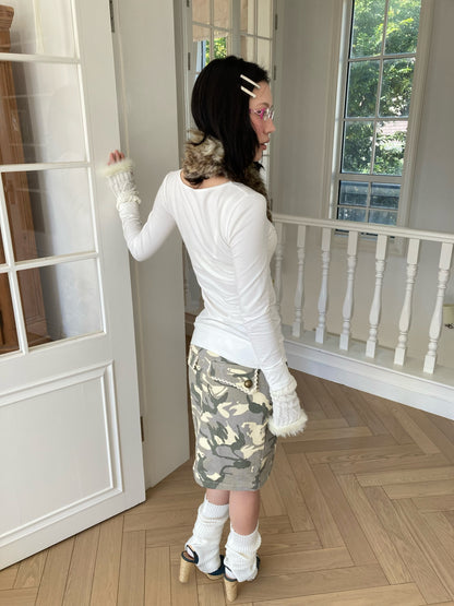 (Pre-Order) WildFLO Camo Midi Skirt