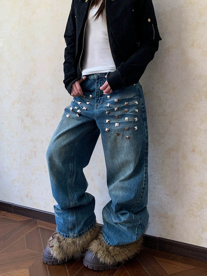 Studded Wide Leg Jeans