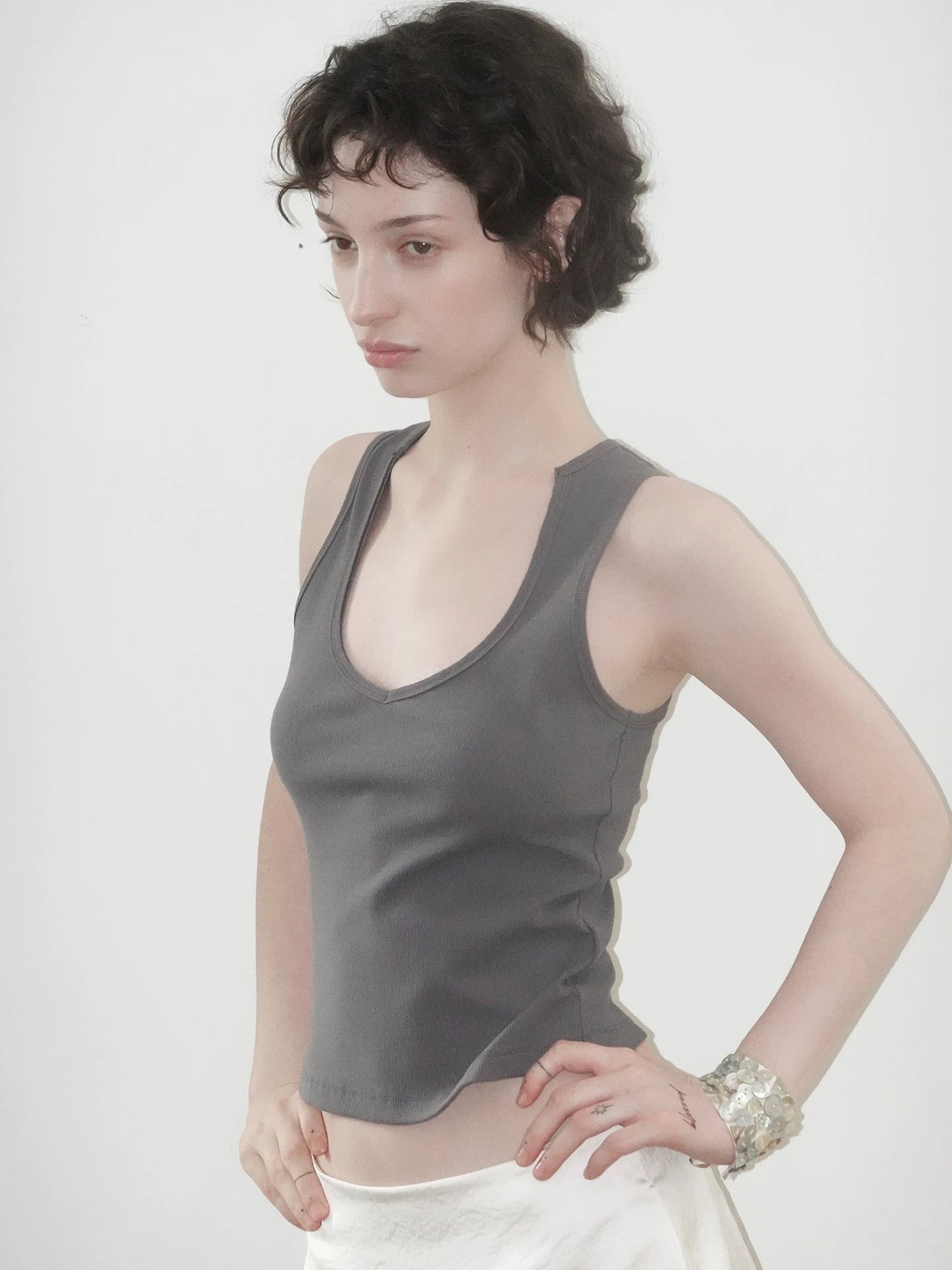 SOLWEIGE Classic Ribbed Racer Tank