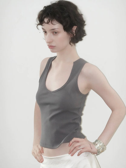 SOLWEIGE Classic Ribbed Racer Tank