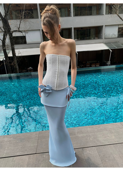 0122stepll Fold Over Maxi Skirt