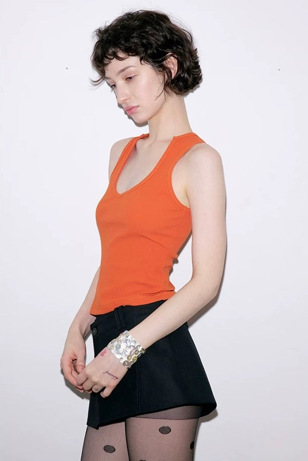 SOLWEIGE Classic Ribbed Racer Tank