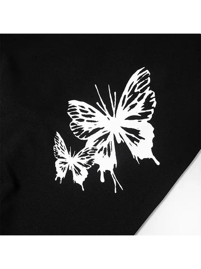 Butterfly Flared Trousers In Black