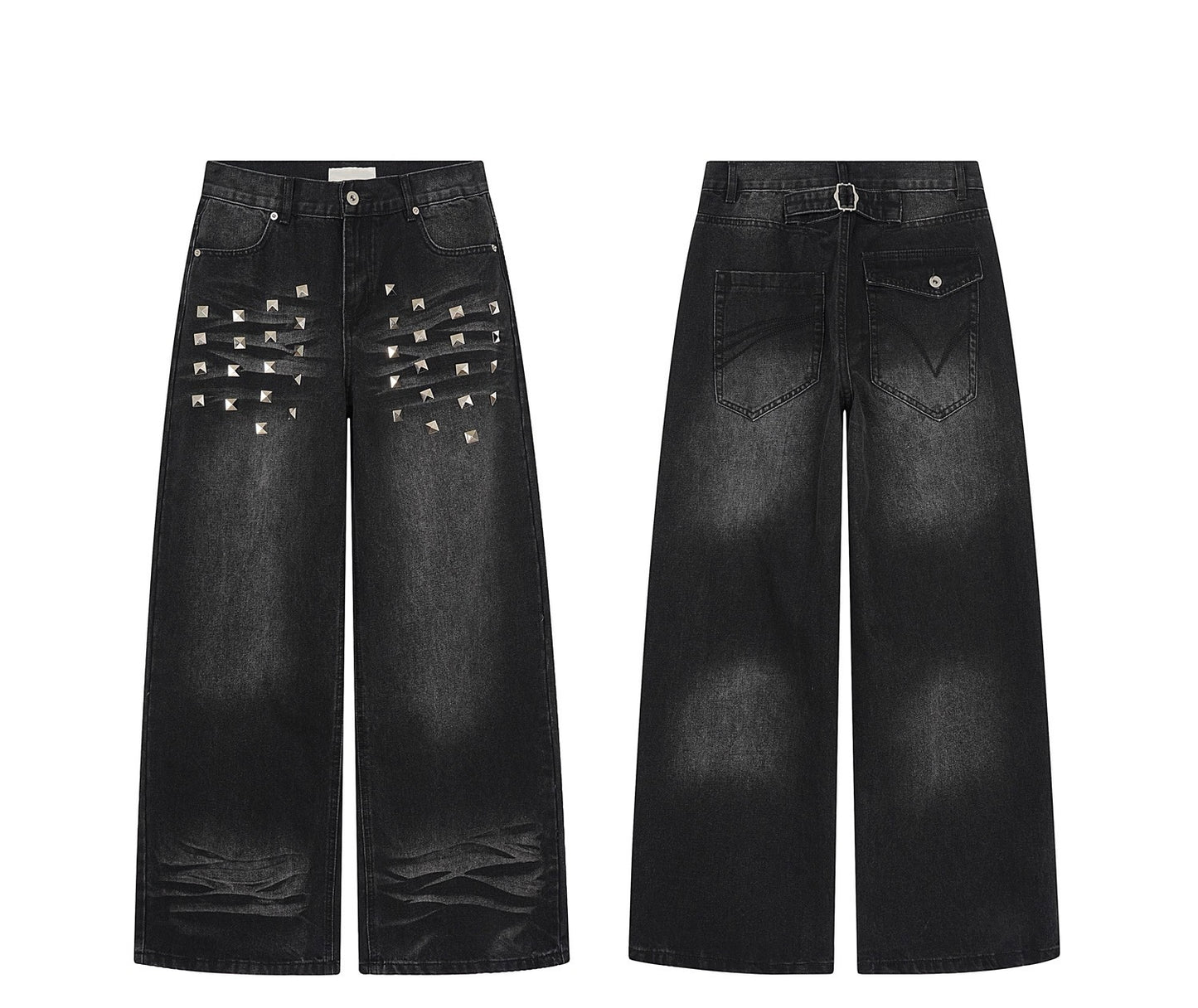 Studded Wide Leg Jeans