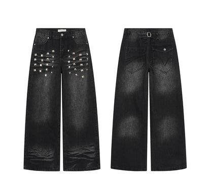 Studded Wide Leg Jeans