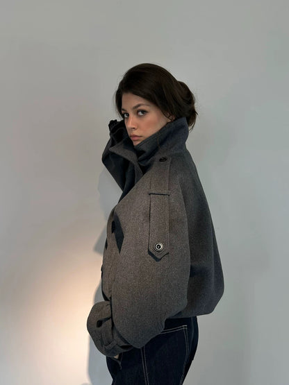 *Ready to ship ICVIBE Structured Button Up Wool Coat