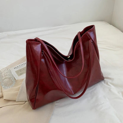 Faux Leather Tote Bag