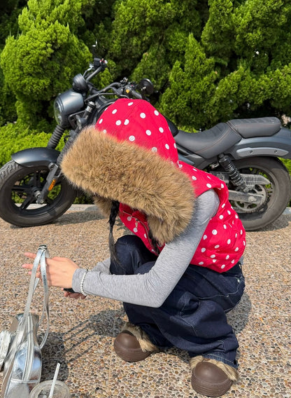 (Pre-Order) CGGA Polka Dot Cropped Puffer Jacket