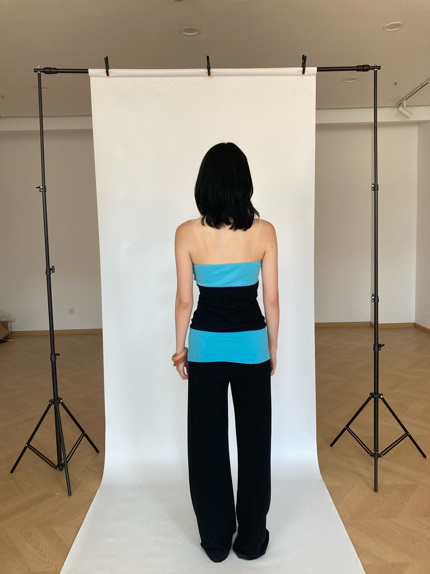 WildFLO Contrast Lotus Fold Over Flare Trousers