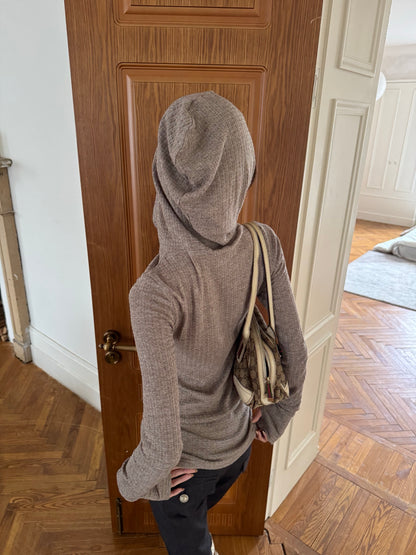 Andivogels Ribbed Hooded Longline Top