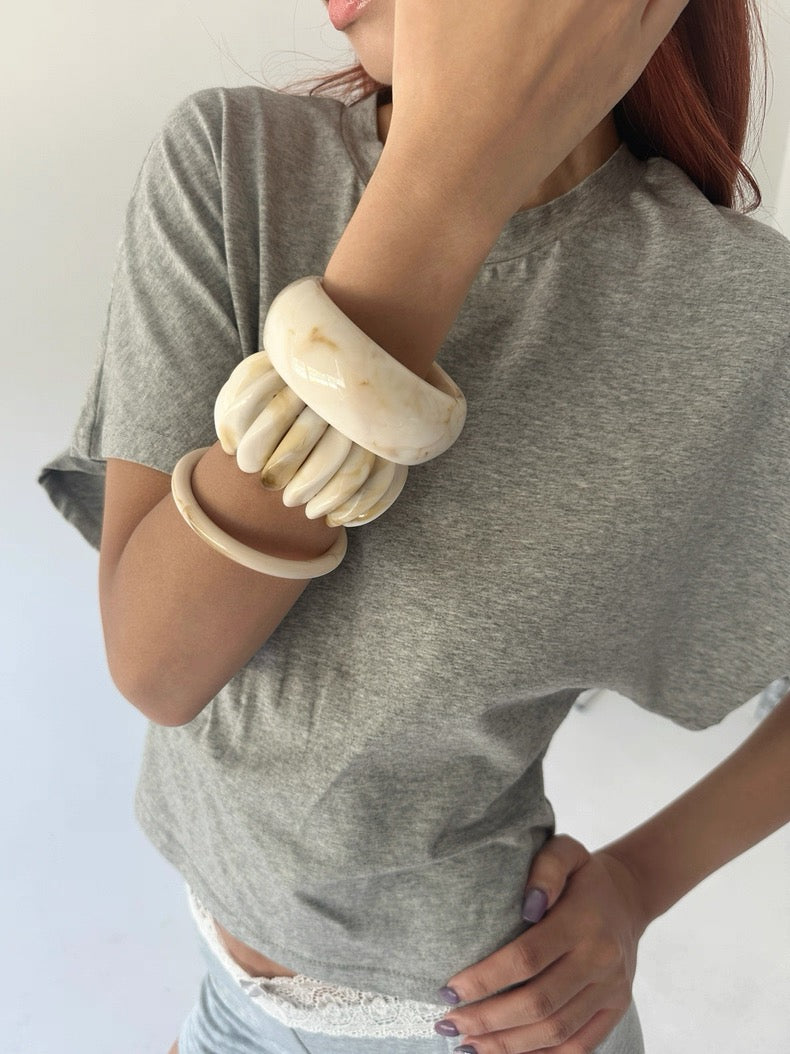 Gradient Milky Layered Bracelet