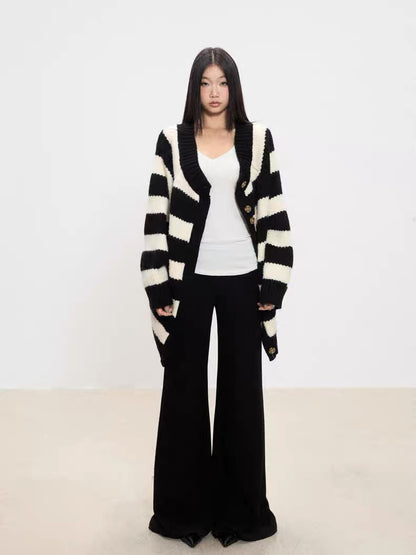 Striped Knit Cardigan