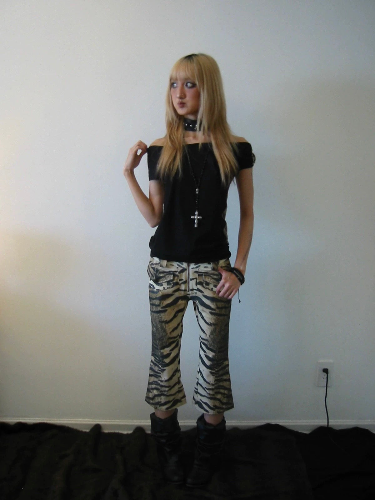 Andivogels Zebra Print Capri Trousers