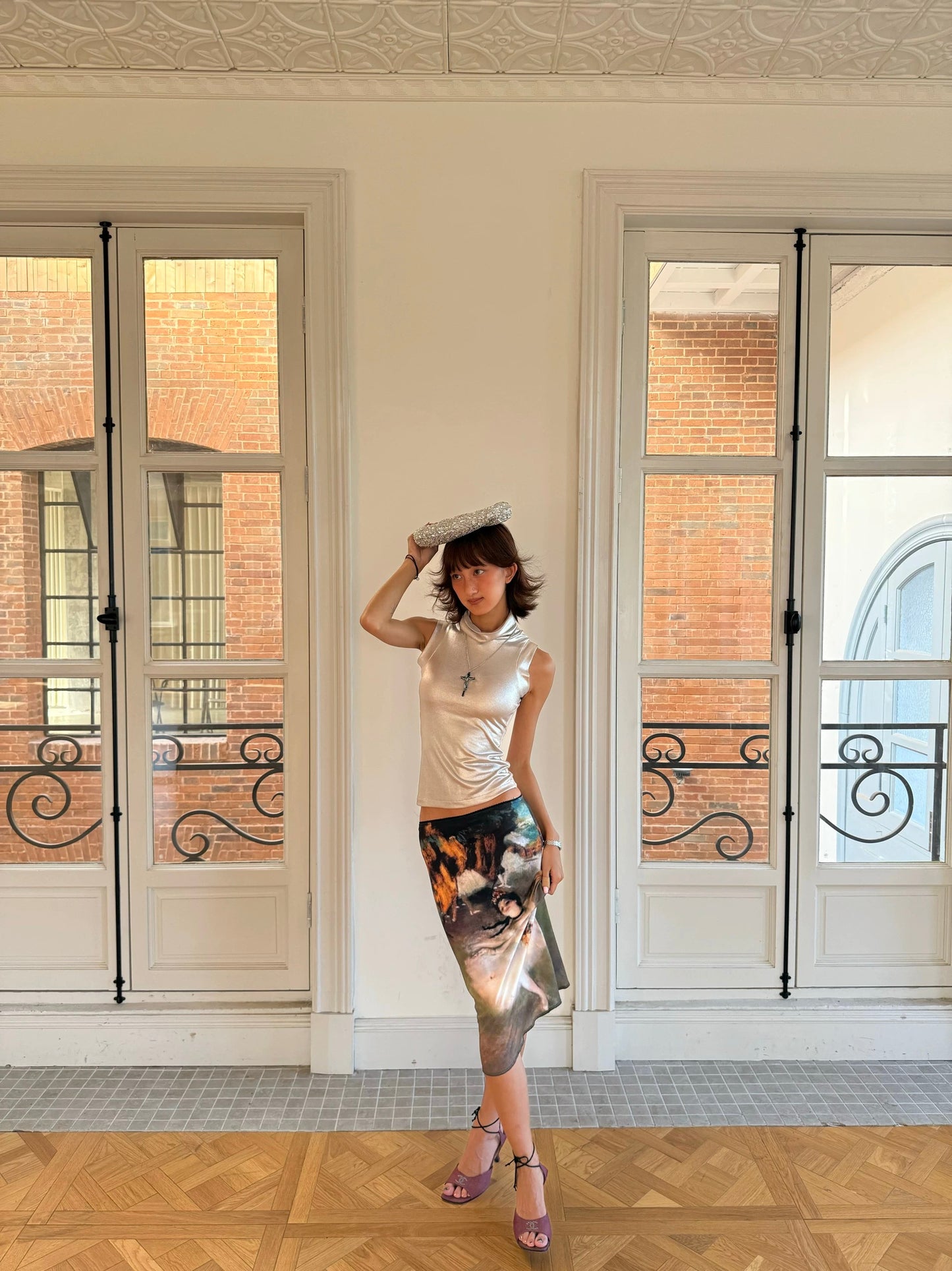 Andivogels Dega Print Midi Skirt