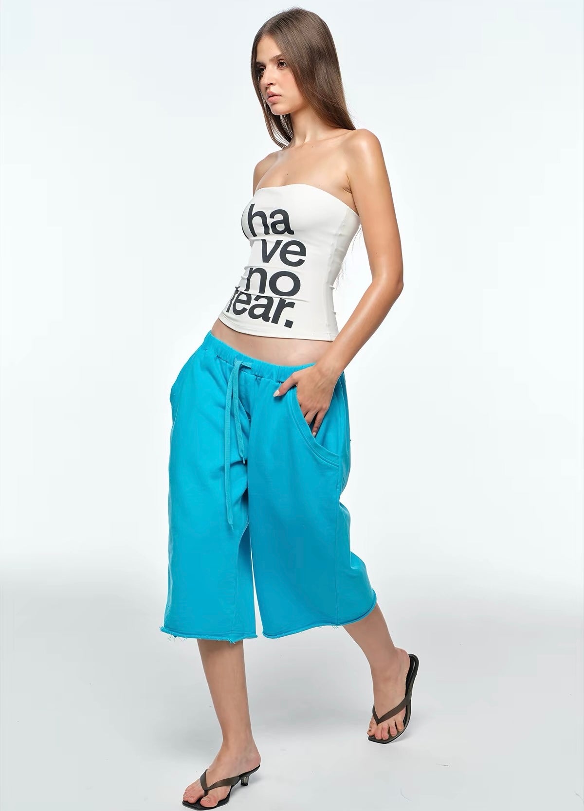 Bum Studios Graphic Strapless Tube Top