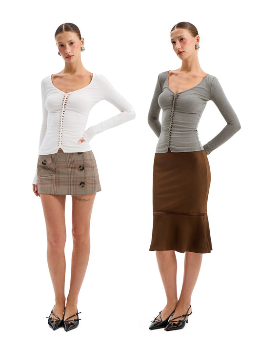 핸드메이드 스컬프 롱 슬리브