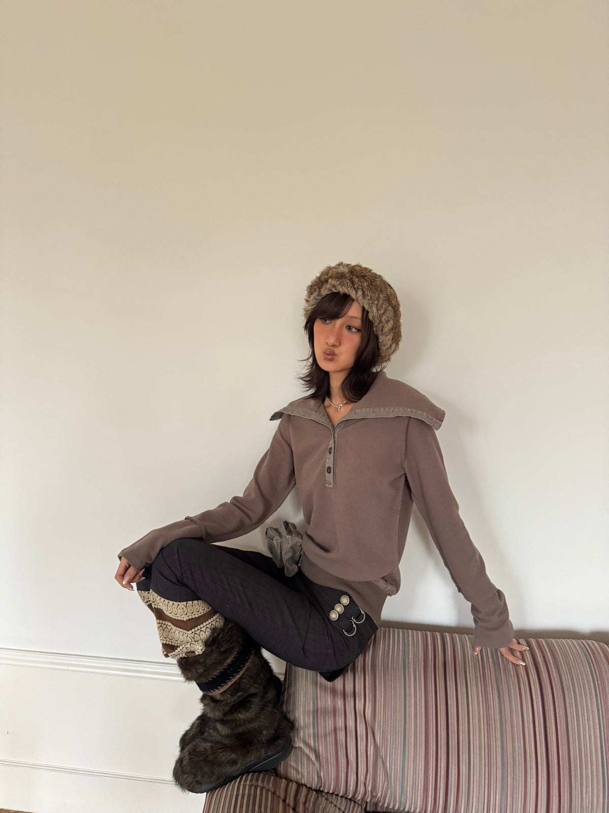 Andivogels Waffle-knit Button Down Henley