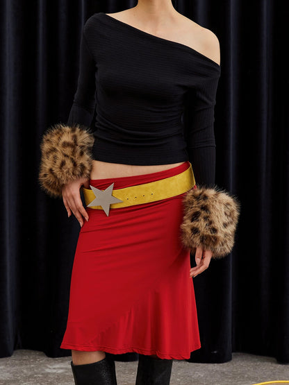 BlingCharm Furry Leopard Print Sleeves