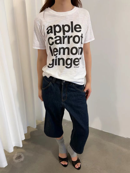 White Slogan Short Sleeve Tee
