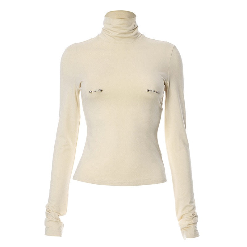 Turtleneck Piercing Top