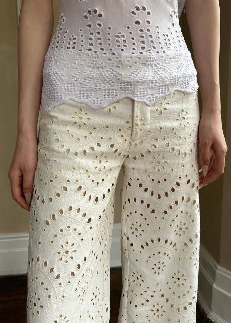 HOL!DAY Asymmetrical Lace Tie Shoulder Top