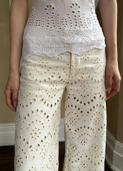 HOL!DAY Asymmetrical Lace Tie Shoulder Top