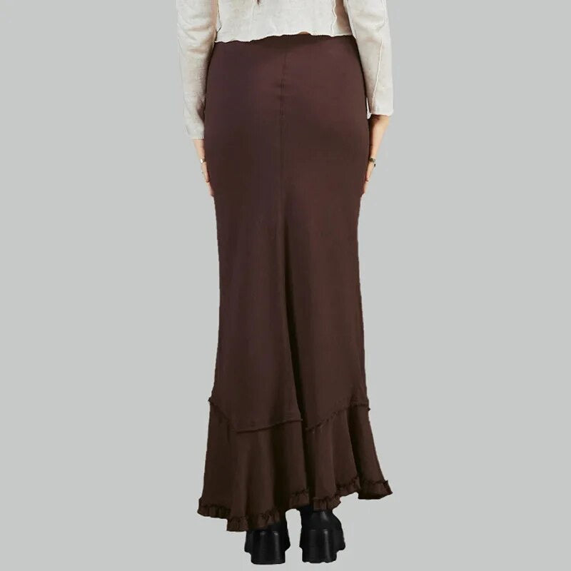 Chocolate Brown Maxi Skirt