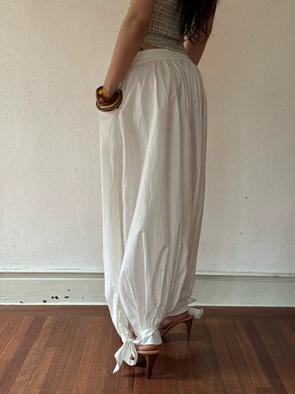 ICVIBE Balloon Pants with Knotted Hems