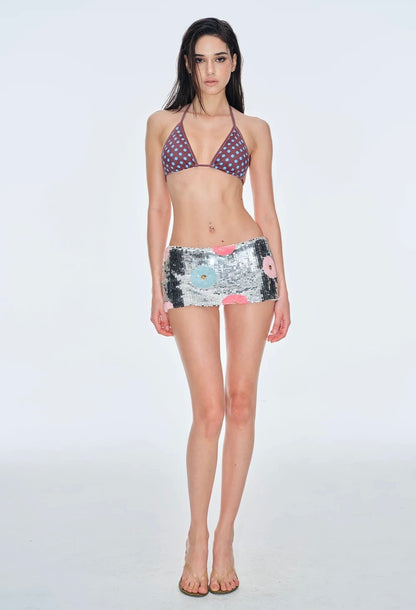Bum Studios Sequin Floral Skort