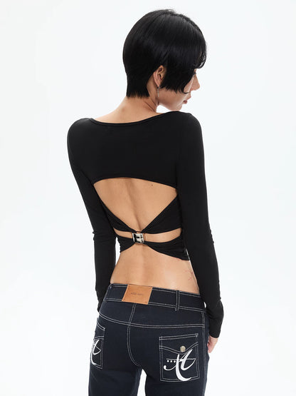 AE30 Saint Cropped Open Back Top