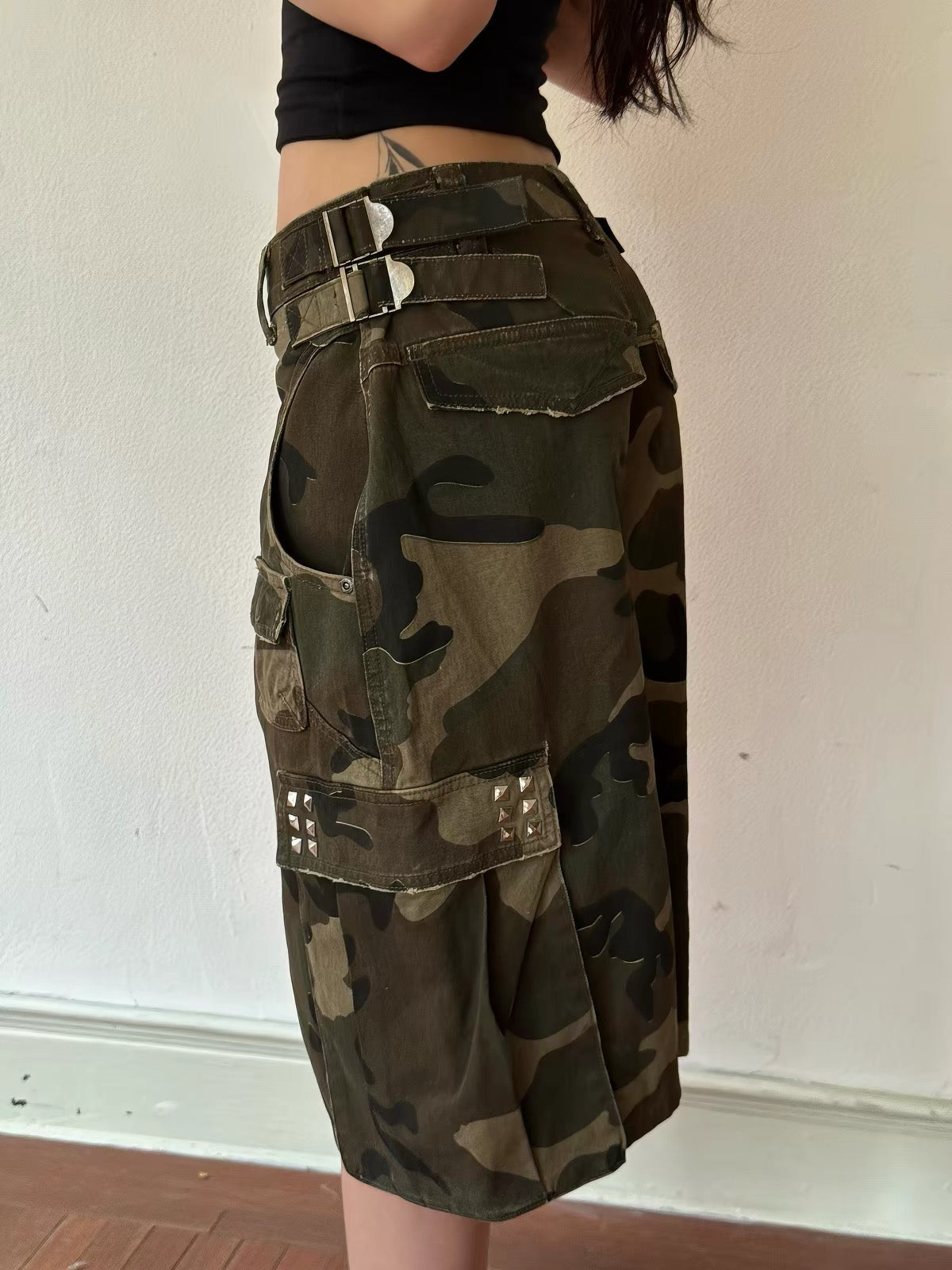 ICVIBE Camo Utility Longline Shorts
