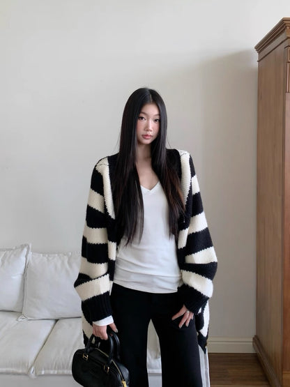Striped Knit Cardigan