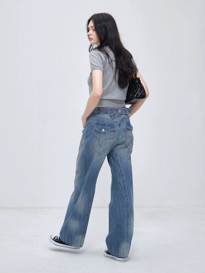 I’m Sorry Engineered Curved Seam Jeans