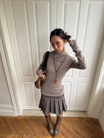 Andivogels Ribbed Hooded Longline Top