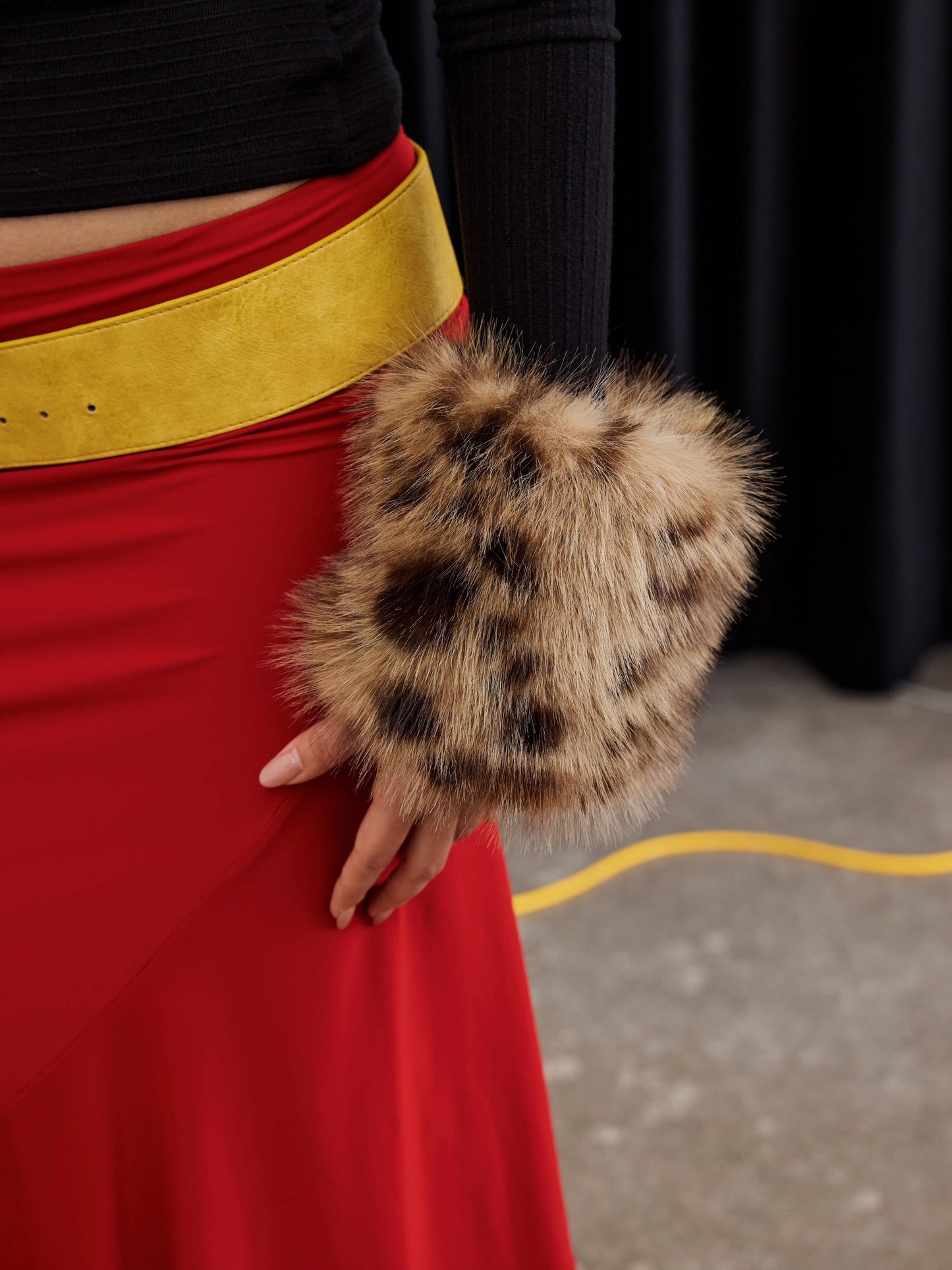 BlingCharm Furry Leopard Print Sleeves