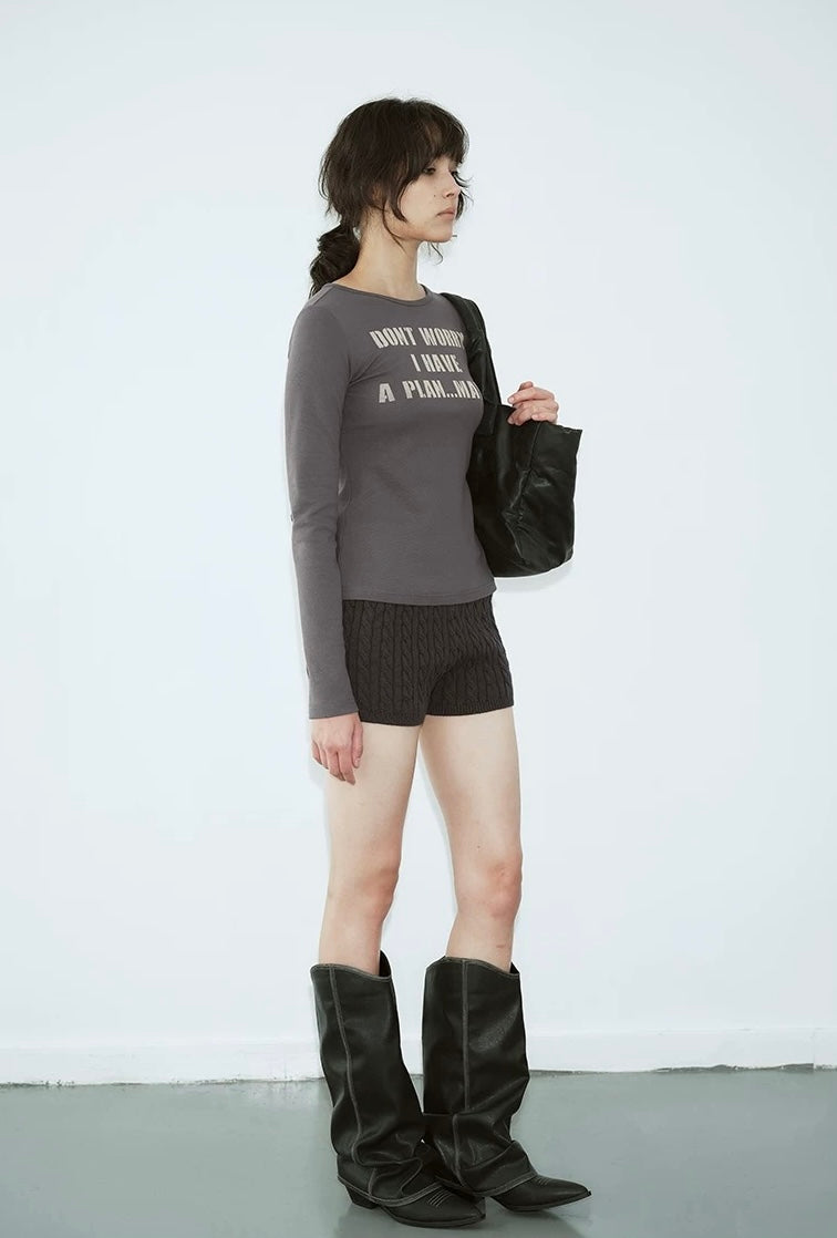 SOLWEIGE I Have A Plan Slogan Tee