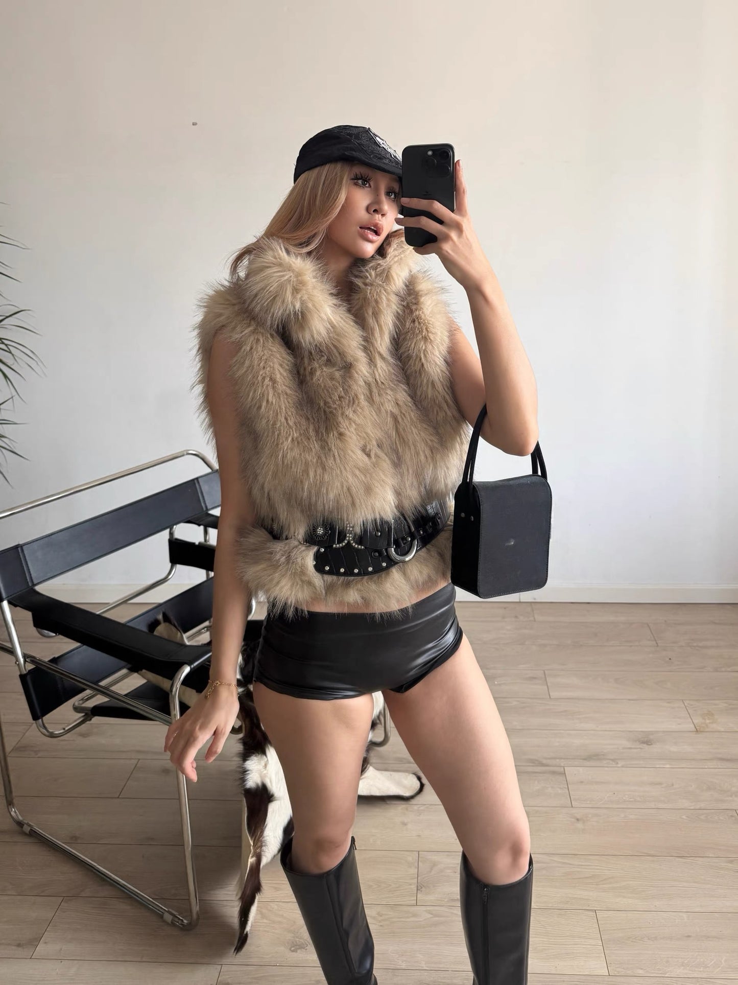 Crystal Link Croc Statement Belt