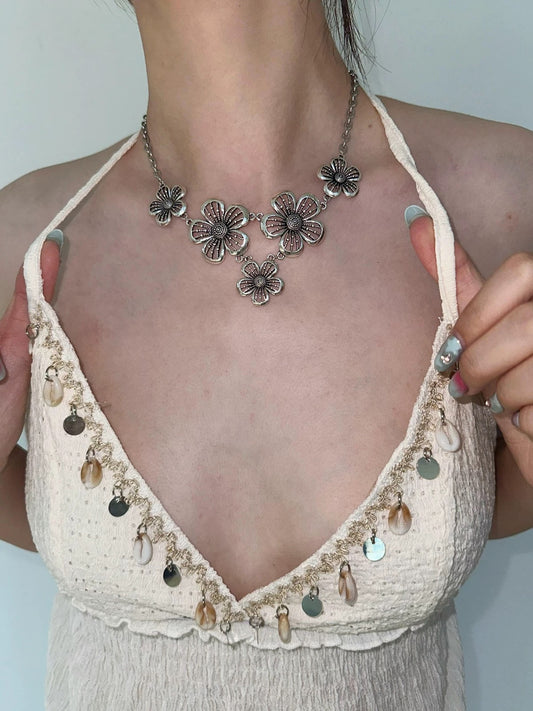 Vintage Inspired Flower Necklace