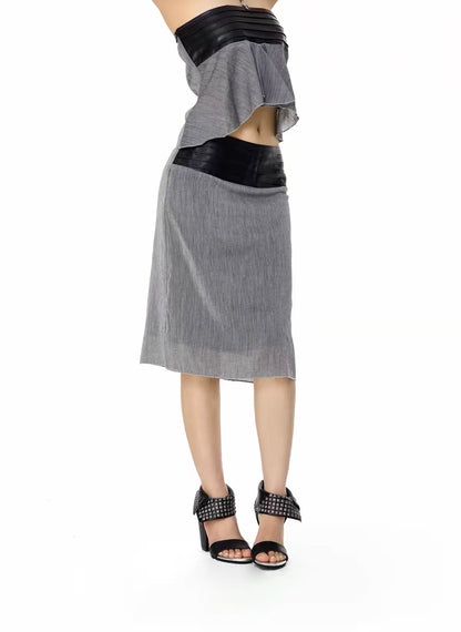Contrast Bandeau & Midi Skirt Co-Ord Set