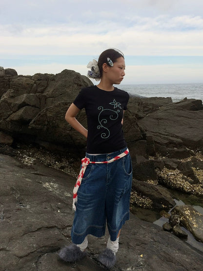 3months Beaded Abstract Top