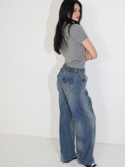 I’m Sorry Engineered Curved Seam Jeans