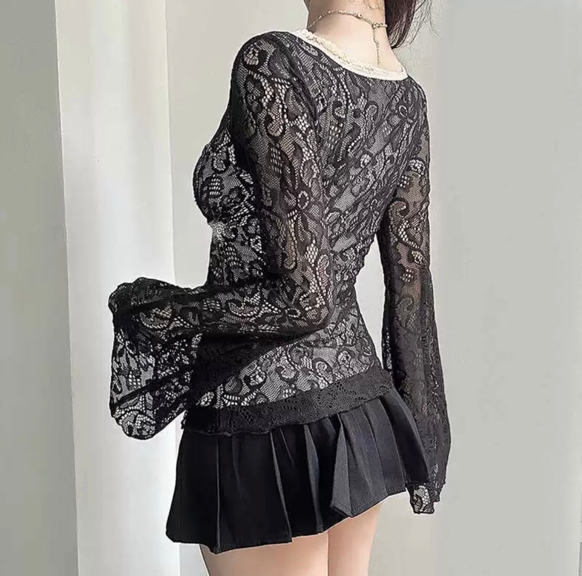 Black Lace Shirt