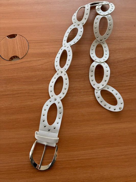 Silver Interlinked Circle Belt