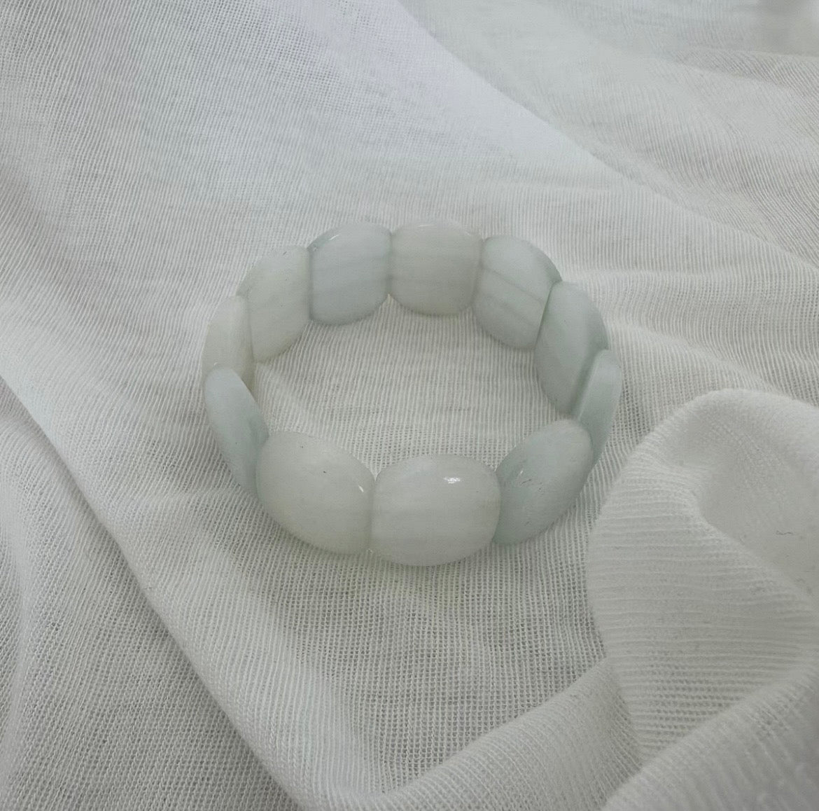 Chunky Curved Elastic Bead Stretch Bracelet