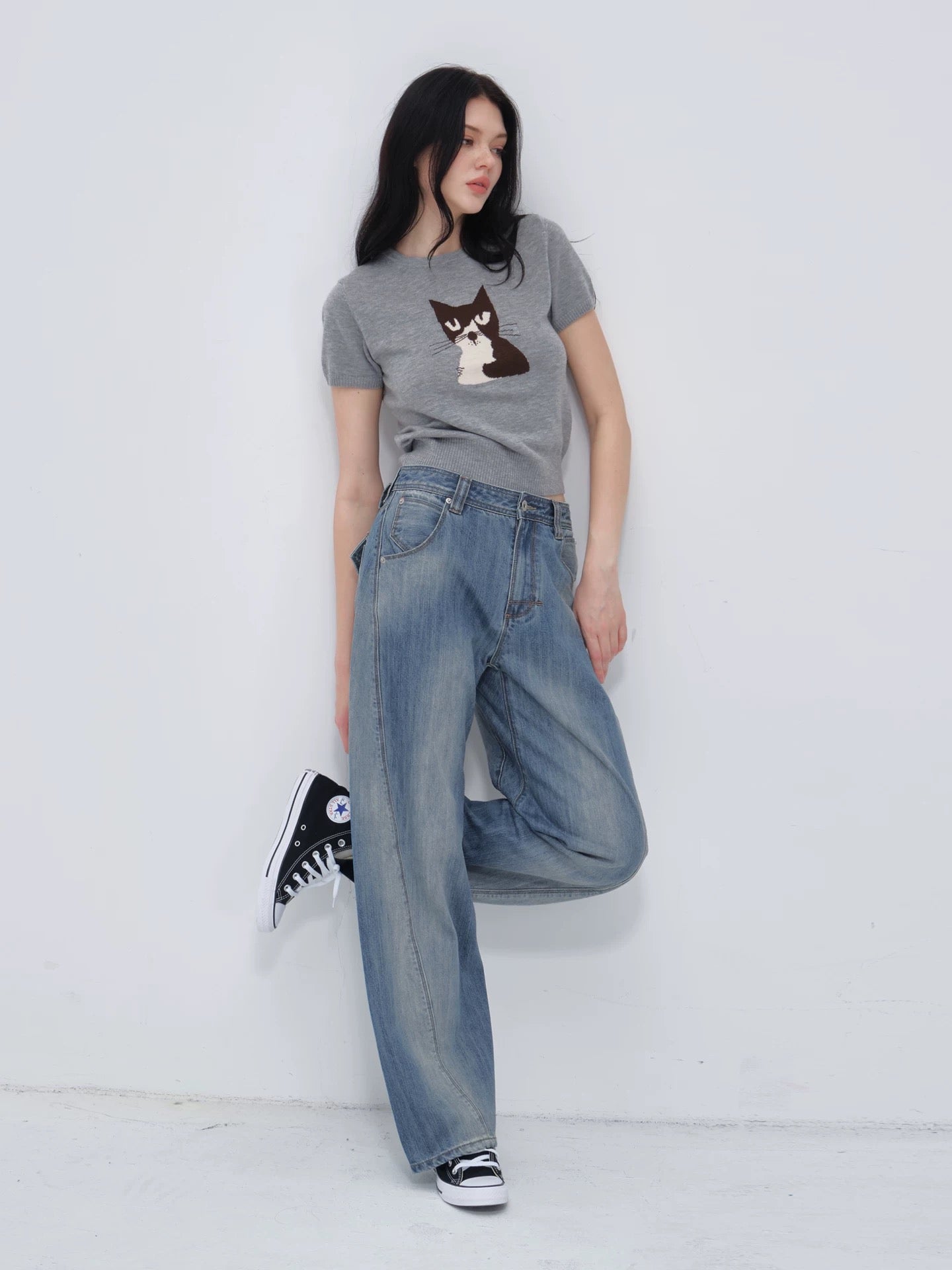 I’m Sorry Engineered Curved Seam Jeans