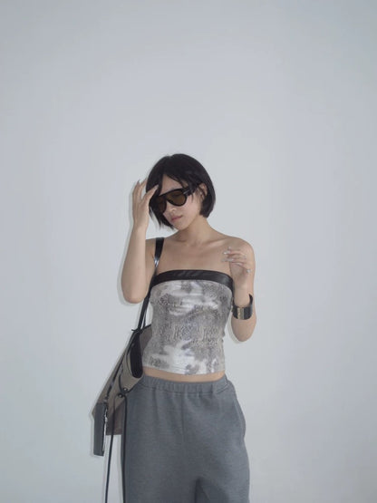 TECHO Snake Print Bandeau Top