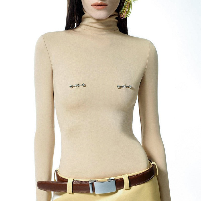 Turtleneck Piercing Top