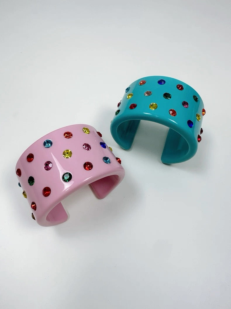 Multi-Coloured Embellished Cuff Bracelet